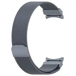 Ремінець для Samsung Galaxy Watch 4 44mm - темно-сірий Watchbands Milanese Loop ширина кріплення 20мм металевий (WB0110080444) - мініатюра 3