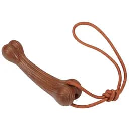 Іграшка для собак Camon кісточка з бамбуку на мотузці 16.5 см