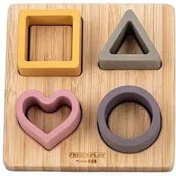 Силиконовый сортер на деревянном подносе FreeON розовый