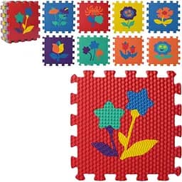 Коврик-пазл Bambi Мозаика Цветы 9 элементов MR 0359 