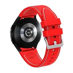 Ремінець для Samsung Galaxy Watch 5 40mm - червоно-білий ширина кріплення 20мм силікон Watchbands RLine (W43-8WB34099264) - мініатюра 3
