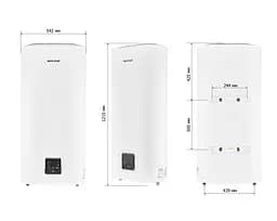 Водонагрівач "Плоский" Mixxus EWH-10100 Flat Dry накопичувальний 100 л сухий тен 2 kW WH0599 - мініатюра 2