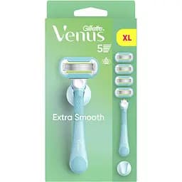 Станок для гоління жіночий Venus Extra Smooth з 4 змінними картриджами + гачок для бритви  