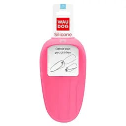 Поїлка-насадка на пляшку Waudog Silicone, 165х90 мм, рожева
