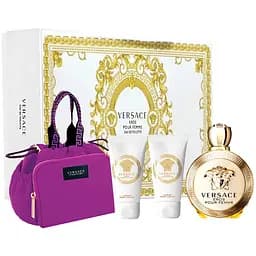 Набір Versace Eros Pour Femme 100 мл туалетна вода, 100 мл лосьйон для тіла, 100 мл гель для душу, сумка