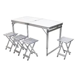 Набор мебели для пикника Lugi JY-12061W усиленный стол и 4 стула 120х70х75/65/55 см белый