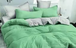 Постільна білизна L&M Home Textiles євро розмір з вареної бавовни не вимагає прасування 100% бавовна 200х230 см М'ятний Туреччина - мініатюра 3