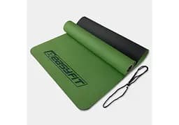 Коврик для йоги и фитнеса EasyFit TPE+TC 6 мм двухслойный зеленый-черный (EF-1924-GNBK)