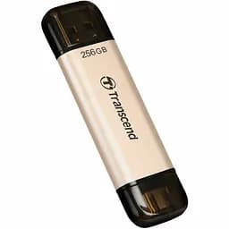 USB флеш накопичувач Transcend 256GB JetFlash 930 Gold-Black USB 3.2/Type-C (TS256GJF930C) - мініатюра 3