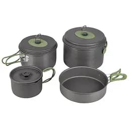 Набір посуду Bo-Camp Explorer 4 Pieces Hard Anodized Grey/Green (2200244) (DAS301407)
