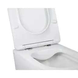 Набір Qtap інсталяція 3 в 1 Nest QT0133M425 з панеллю змиву круглою QT0111M11112CRM + унітаз з сидінням Jay QT07335176W, Білий - мініатюра 5