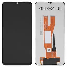Дисплей для Samsung A015 Galaxy A01, A015F Galaxy A01, чорний, з рамкою, Оригінал (переклеєне скло), з вузьким конектором