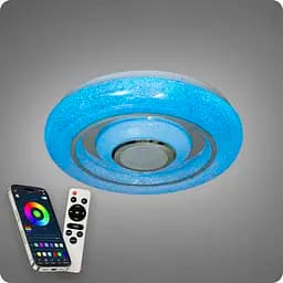 Люстра світлодіодна 517 Dlight RGB з пультом і колонкою 70Вт Білий (02151) - мініатюра 4