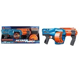 Игрушечный детский пулемет механический с барабаном и мягкими патронами (24 шт.)(46,5 х 21см)