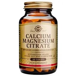 Цитрат кальцію та магнію Solgar Calcium Magnesium Citrate 100 таблеток
