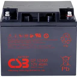 Аккумулятор CSB AGM 12V (12V/40Ah/480Wh) (GP12400) [112284]