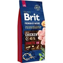 Сухой корм Brit Premium Dog Senior L+XL для стареющих собак больших пород с курицей 15 кг