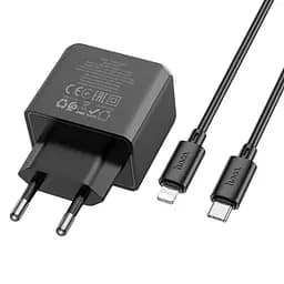 Мережевий зарядний пристрій Hoco CS14A Ocean PD20W+QC3.0 charger set(C to iP) чорний