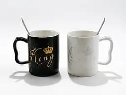 Набір кухлів порцелянових Interos King&Queen LOVE 300 мл 2 шт (445-14)