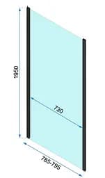 Душова кабіна Rea Rapid Fold 80x80 black REA-K6421 + REA-K6418, Чорний матовий, Універсальна, прозрачний, Чорний матовий - мініатюра 7