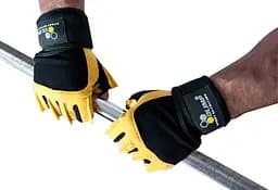Рукавички для фітнесу Olimp Sport Nutrition Hardcore Raptor, Yellow - S - мініатюра 4