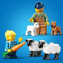 Конструктор LEGO City Червоний фермерський трактор із причепом і вівцями 116 деталей (60461) - мініатюра 8
