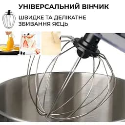 Стаціонарний міксер тістоміс Sokany SC-623E з металевою чашею планетарне обертання 10л 2000Вт Срібний - мініатюра 3
