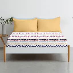 Простирадло Cosas на резинці 120х200 wavy lines cs1, червоний (WavyLinesRedBlue_120x200x20) - мініатюра 3