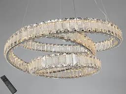 LED люстра Romin хром 92 Вт кришталь з пультом