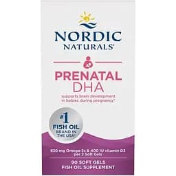 Жирні кислоти Nordic Naturals Prenatal DHA 90 капсул Без смаку
