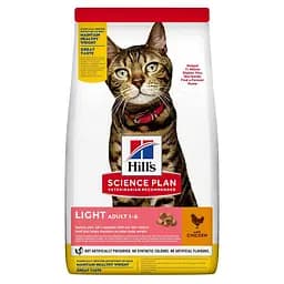 Сухий корм Hill's SP Adult Light для схильних до лишньої ваги дорослих котів з куркою 1.5 кг