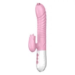 Вибратор для двойной стимуляции Silicone Vibrator USB 7 Function and Thrusting Function / Heating Boss Series 63-00051 100160
