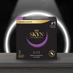 Презервативи Skyn Elite 3 шт. ультратонкі, без латексу, максимально природні