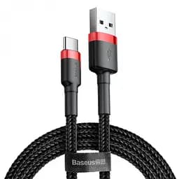 Кабель Baseus Cafule USB 2.0 to Type-C 2A 2 м Черный/Красный (CATKLF-C91)