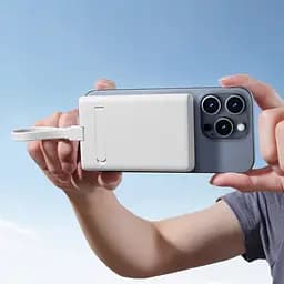 УМБ Joyroom Magnetic Wireless 10000mAh JR-PBM01 20W QC, USB-C In/Out White - мініатюра 9