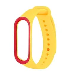 Силіконовий ремінець для фітнес браслета XiaomiXiaomi Band 3 4 Yellow-Red Жовто червоний