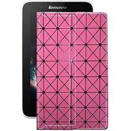 Чохол StatusCASE з екошкіри для планшету Lenovo A7-30 A3300 Рожевий ромб