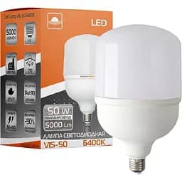 Лампа світлодіодна високопотужна Євросвітло 50 Вт 6400К (VIS-50-E27)