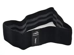 Тканинна гумка PowerPlay 4111 Hip Band L Light для фітнесу та спорту Чорна (d_84cm) (PP_4111_Black_L) - мініатюра 2