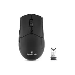 Мишка REAL-EL RM-460W Wireless/Bluetooth Black (EL123200048) - мініатюра 3