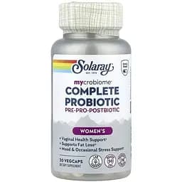 Комплекс пробіотиків для жінок Solaray Complete Probiotic Women's 30 веганських капсул