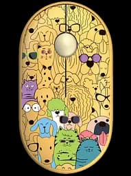 Миша бездротова 2E MF300 Pets Cats&Dogs Silent Yellow (2E-MF300WPETSYW)