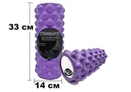 Масажний ролик Grid Roller Extreme 33 см Фіолетовий EasyFit fit0024955