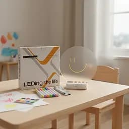 Світлодіодний планер-нічник / Планшет для малювання круглий / LED дошка для нотаток + маркери - мініатюра 2