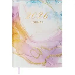 Ежедневник датированный Buromax Mist 2026 полиграфический A5 розовый (BM.21164-10)