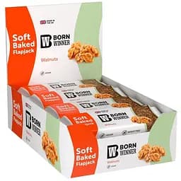 Уцінка. Батончик Born Winner Flapjack зі смаком волоського горіха 90 г блок 12 шт. 