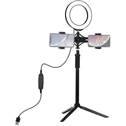 Кільцева USB LED лампа Puluz PKT3038 6.2+ штатив