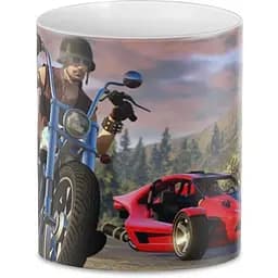 Кухоль GeekLand GTA ГТА за кермом GT.02.26 330 мл білий