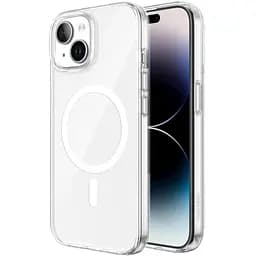 Чехол Vokamo для iPhone 15 Pro защитный с магнитным кольцом прозрачный