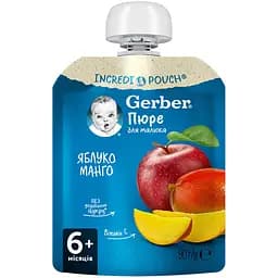 Пюре Gerber Яблуко і манго 630 г (7 шт. х 90 г) - мініатюра 2